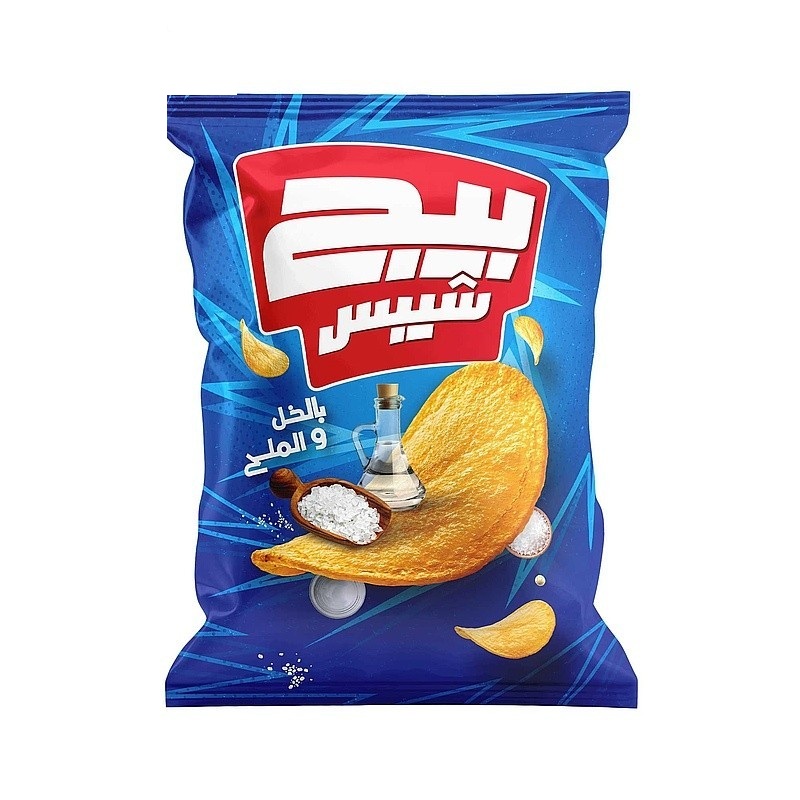 بيج-شيبس-خل-وملح-6171-جرام-مقرمشات-معبأه بيج شيبس خل وملح 55-65 جرام - الصورة 1