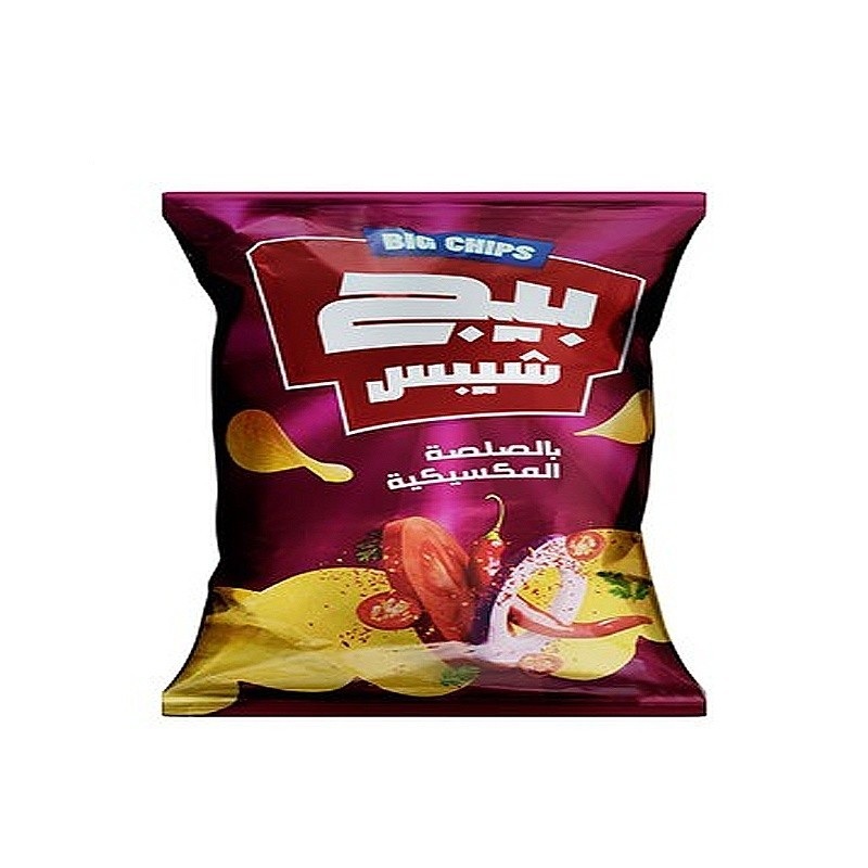 بيج-شيبس-صلصه-مكسيكيه-6171-جرام-مقرمشات-معبأه بيج شيبس صلصه مكسيكيه 55-65 جرام - الصورة 1