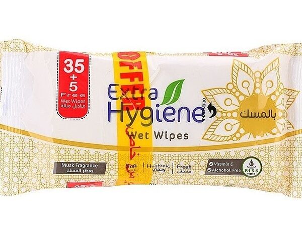 مناديل مبلله هايجاين عطر المسك 40 منديل